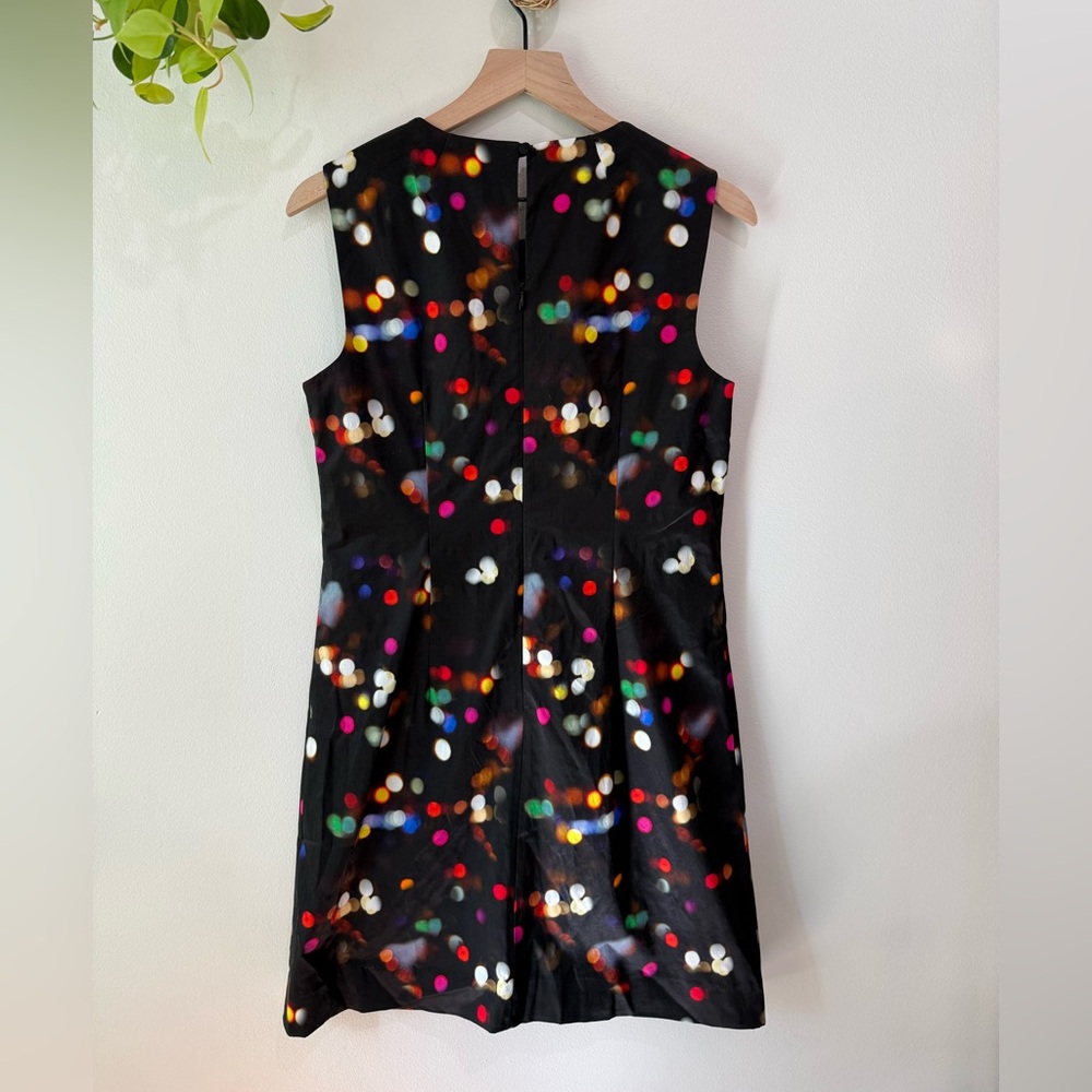 MILLY Dress Size 10 Black Multicolor Bokeh Print Cocktail Sleeveless Sheath NWT - Picture 5 of 9